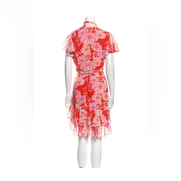 Alexis Red and White Floral Midi Dress - Picture 3 of 3